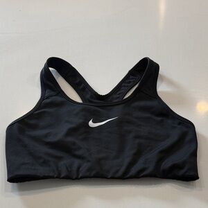Nike Women's Black and White Sports Bra. Size L